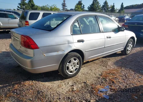 2001 Honda Civic Lx z USA, uszkodzony, nr VIN 1HGES15531L016978